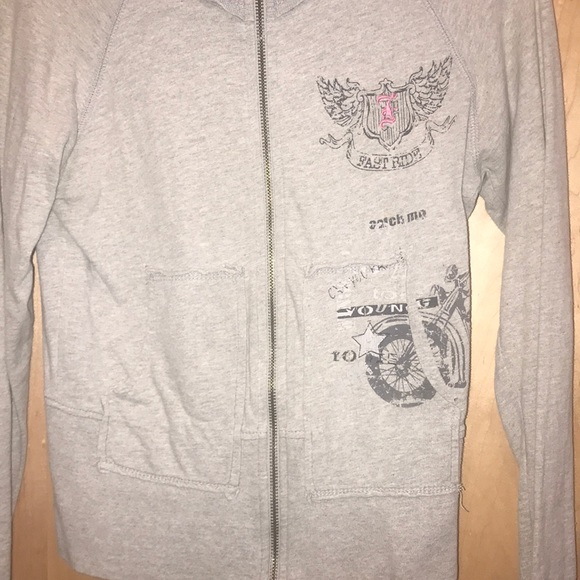 Forever 21 Gray Zip up Jacket Gray - Picture 2 of 4